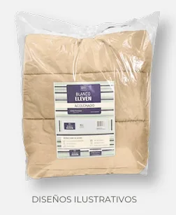 ACOLCHADO MICROFIBRA LISO BLANCO ELEVEN 1 1/2