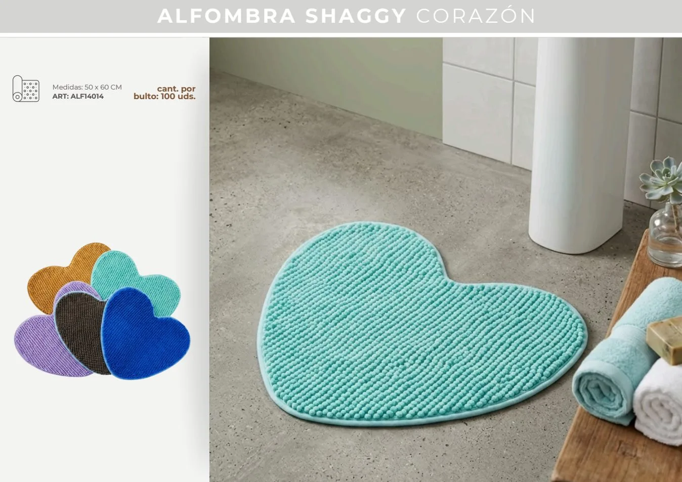 ALFOMBRA SHAGGY CORAZON