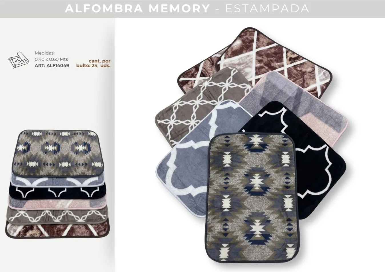 ALFOMBRA MEMORY ESTAMPADA 40X60CM (IMP-BP)