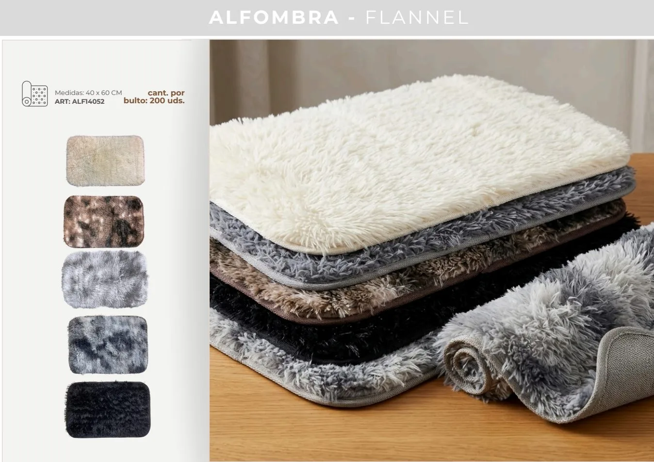 ALFOMBRA FLANNEL 40X60CM (IMP-BP)