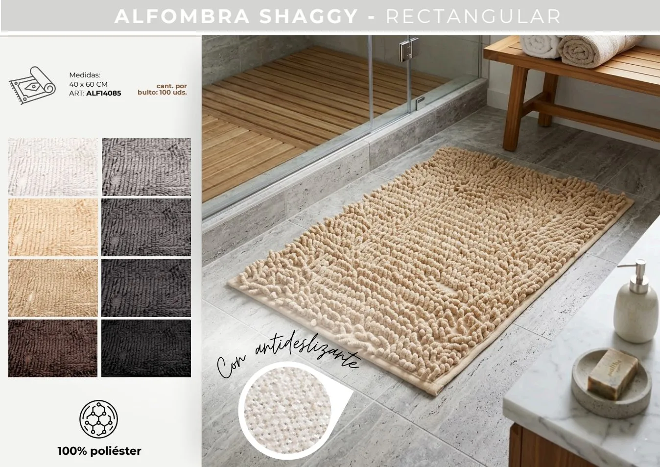 ALFOMBRA SHAGGY RECT 40X60