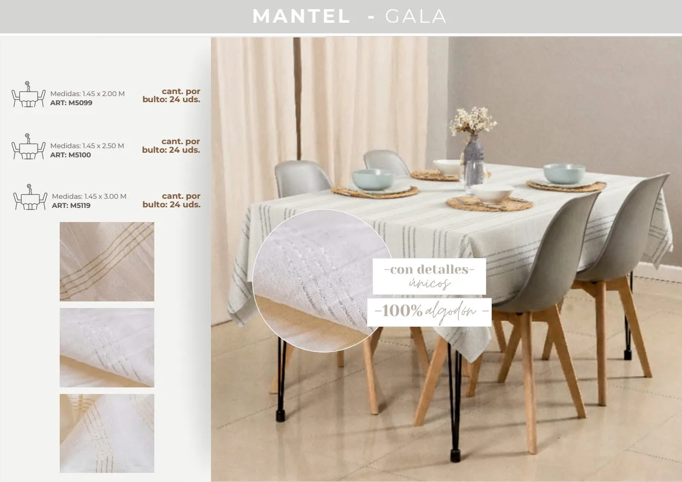 MANTEL GALA 1.45 X 2.00 MTS