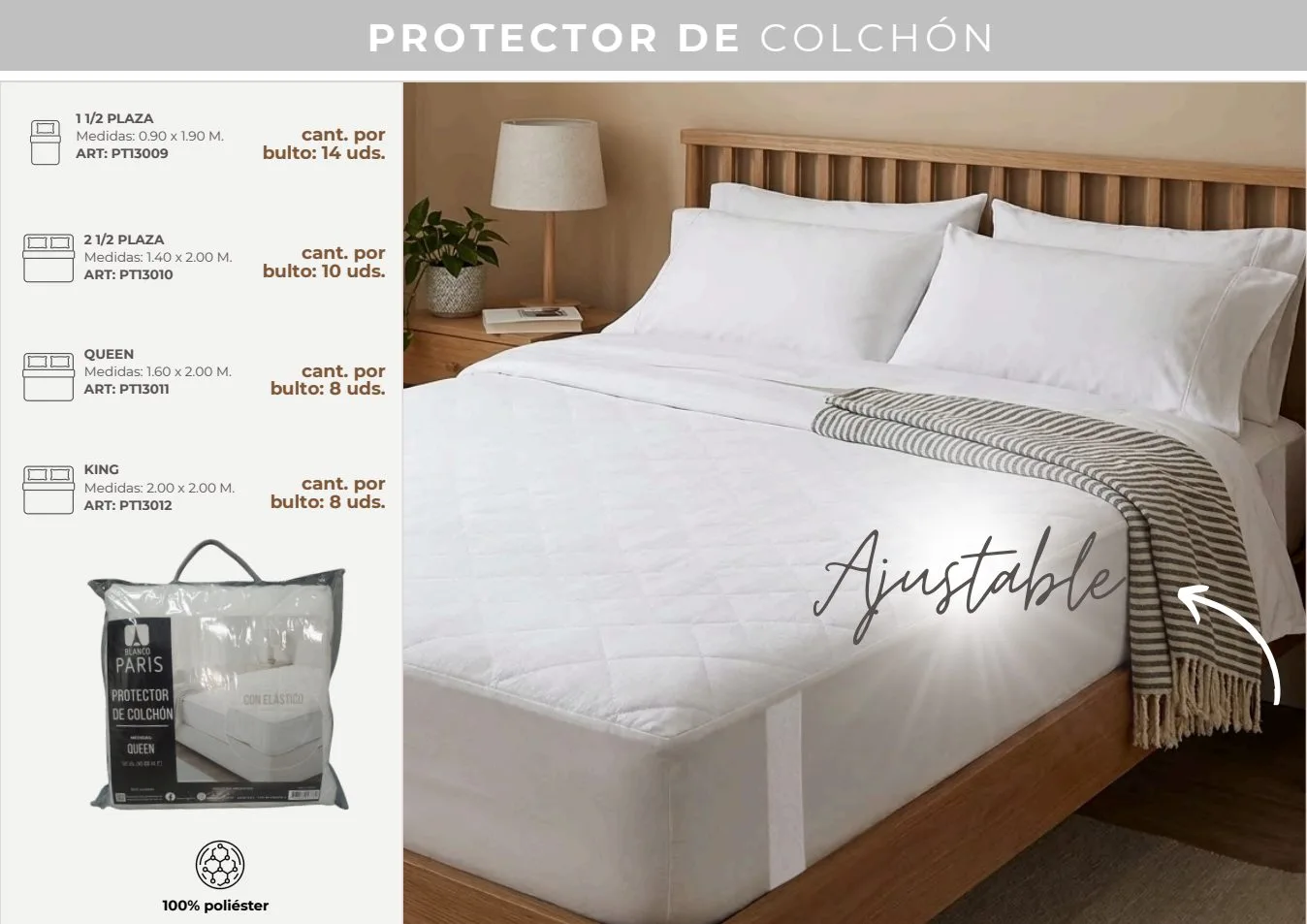 PROTECTOR DE COLCHON KING