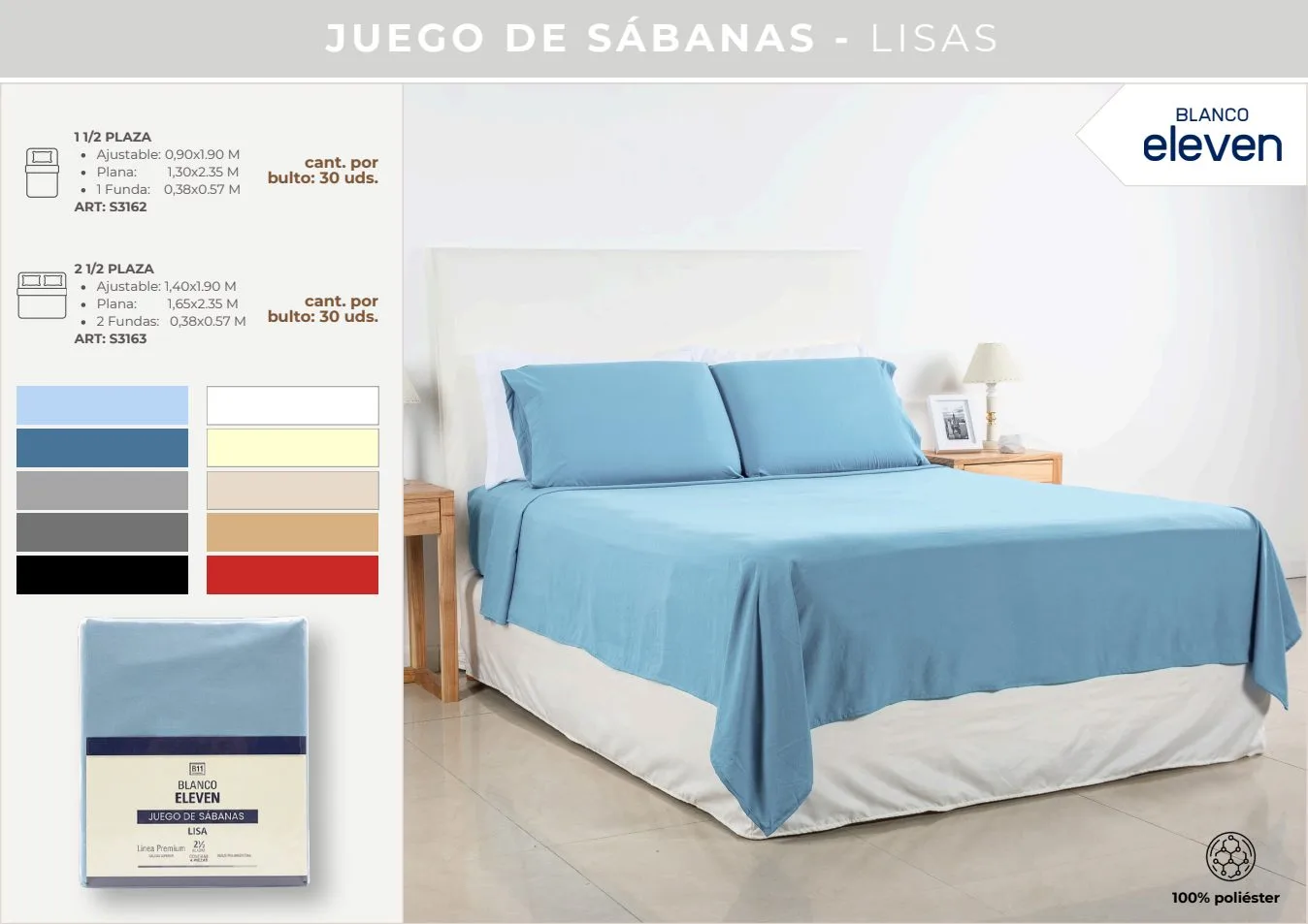 JGO SABANA BLANCO ELEVEN LISA  2 1 /2