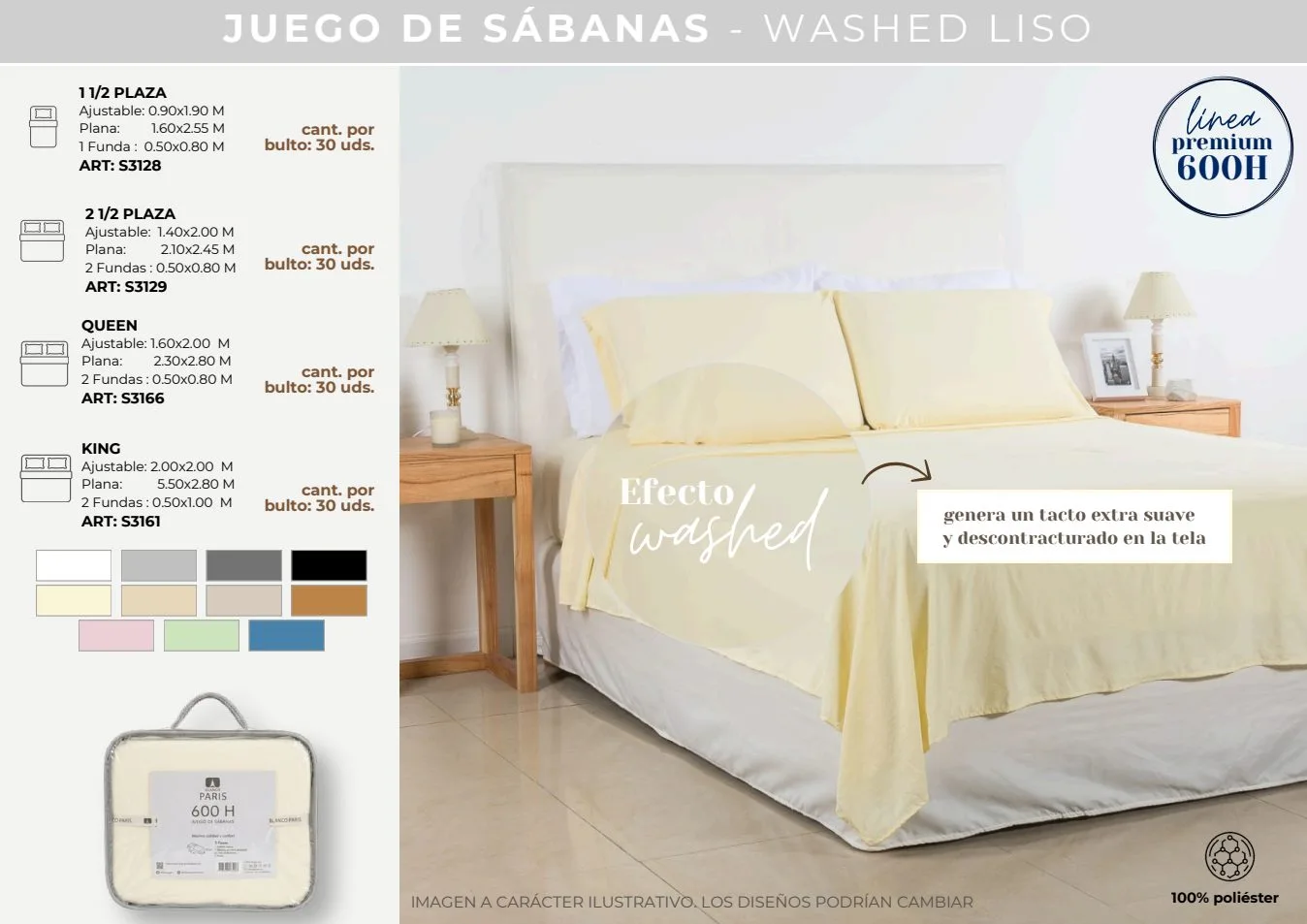 JGO SABANA WASHED 600 H LISA QUEEN