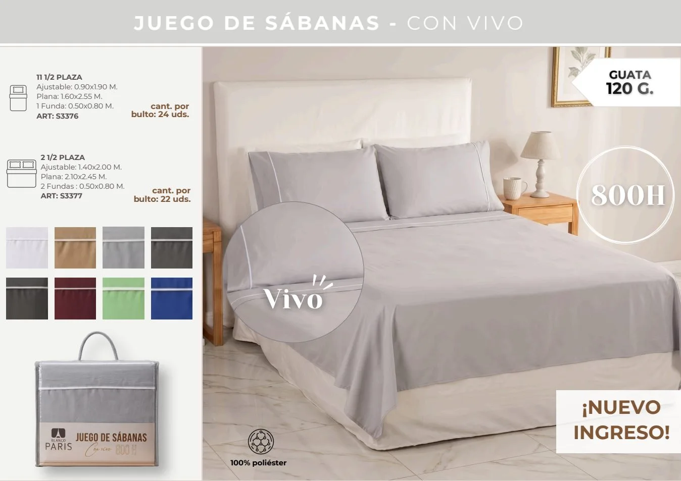 JGO SABANA WASHED 120G LISO C/ VIVO 800 H 1 1/2