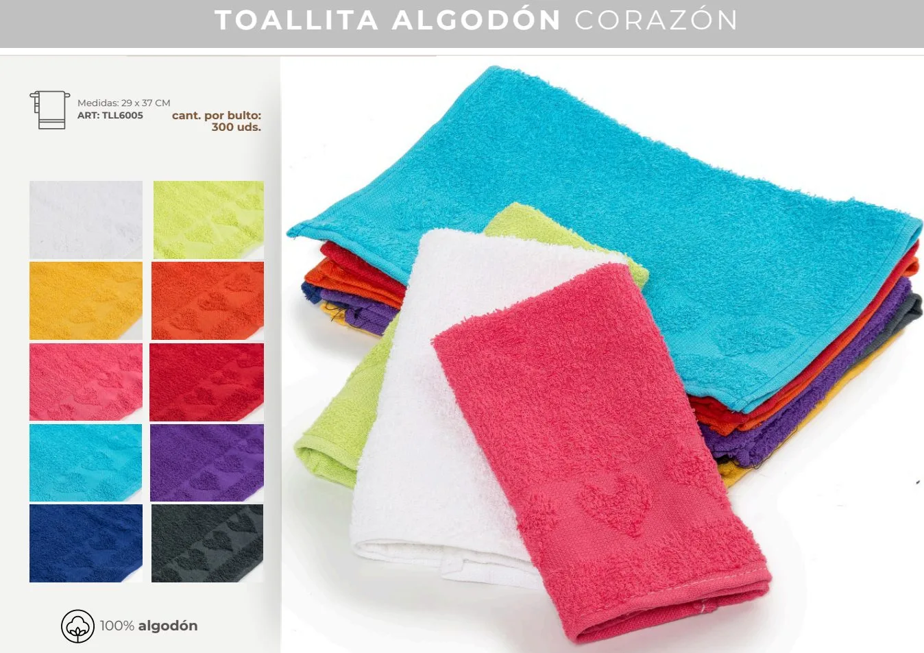 TOALLITA DE MANO WOSSEN CORAZON